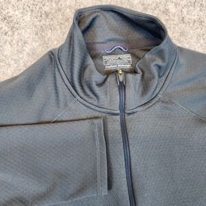 Patagonia Capilene Midweight Baselayer Shirt Men L Black 1/2 Zip Pullover Active